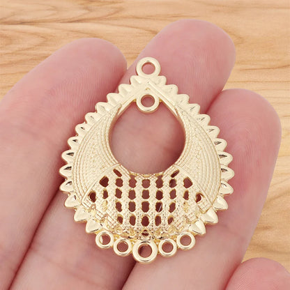 10 Pieces Tibetan Silver Bohemia Boho Water Drop Chandelier Multi Strand Connector Charms Pendants for Earrings Jewellery Making