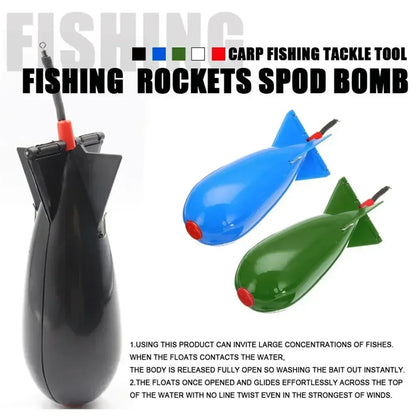 Carp-Fishing-Rocket Feeder Spod Float Decoy Bait Rack Pellet Rocket Feeder Fishing Bait Feeder Fishing Tackle-Accessories