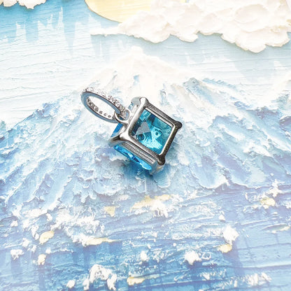 Star Blue Stone Pendant Europe Accessories Brand New Fashion Jewelry Trendy Gift for Women