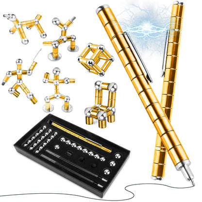 Magnetic Fidget Pen DIY Magnet Fidgi Pen Multifunctional Deformable Magnet Writing Ballpoint Toy Pen, Best Gift for Friends