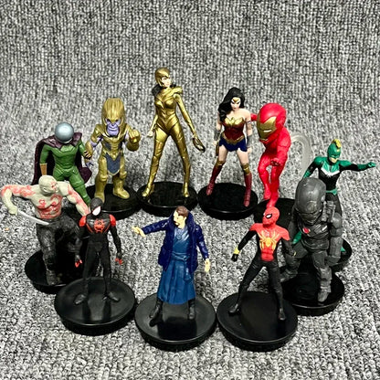 Marvel Movie AvengersSuper Mini Action Figure Hero Iron Man Spiderman Dolls Ornaments Collectible Model Children's Birthday Gift