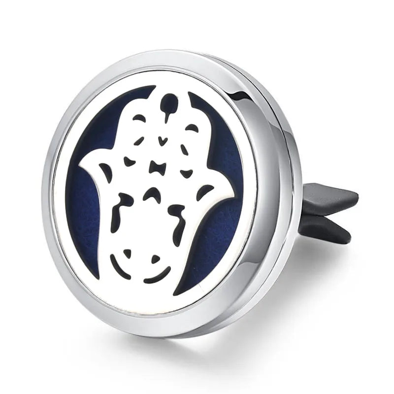 Aromatherapy Jewelry Locket Pendant Car Air Freshener Vent Clip Aroma Perfume Oils Locket Essential Oil Diffuser Car Clip