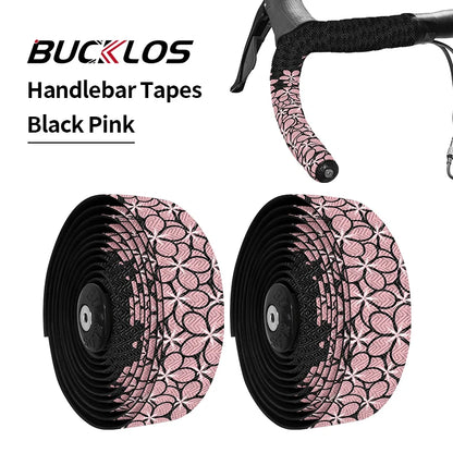 BUCKLOS Road Bike Handlebar Tape EVA+PU Non-slip Shock Absorption Handlebar Tape Flower Bar Tape Waterproof Bycicle Accessories