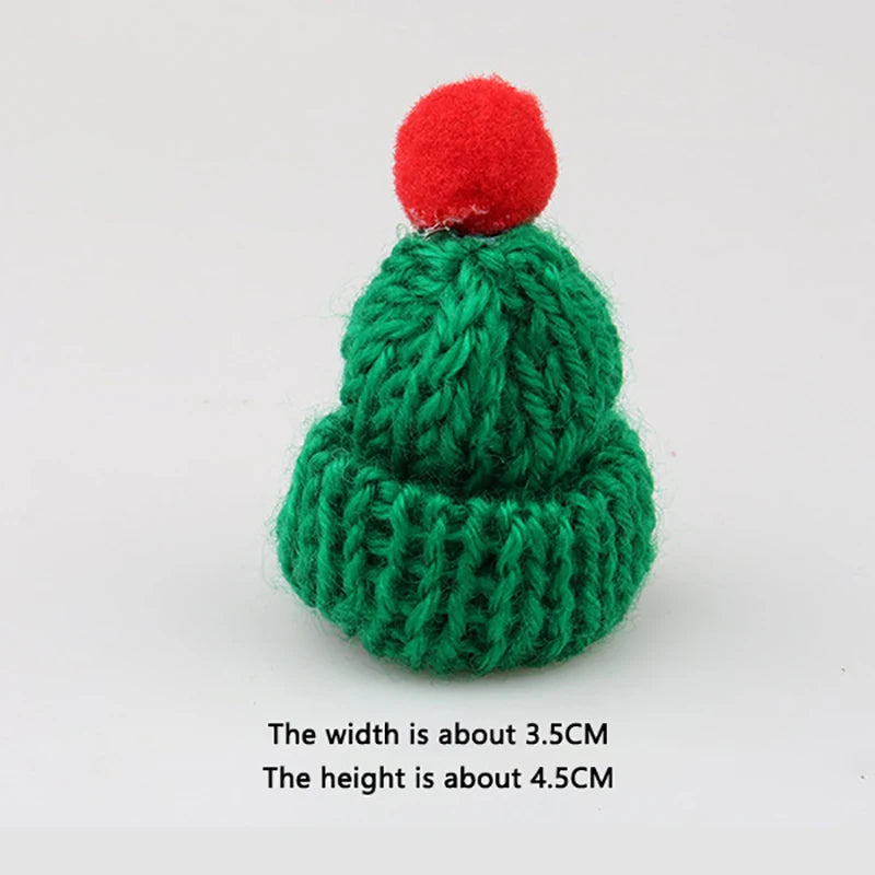 5PCS/lot Mini Handmade Small Knitting Hat For DIY Dolls Decoration Phone Case Decoration 3.5CM