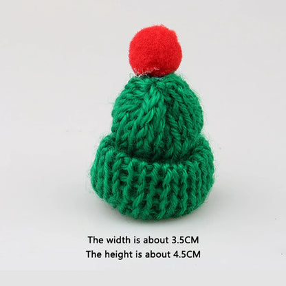 5PCS/lot Mini Handmade Small Knitting Hat For DIY Dolls Decoration Phone Case Decoration 3.5CM