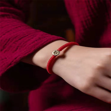 High Quality 925 Sterling Silver Handmade Red String Bracelet Zodiac Lucky Red Rope Bracelet for Women Men Fine Jewelry Gift