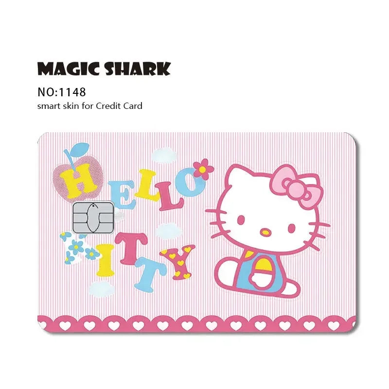 2025 New Arrival Cute Hello Kitty Frog Matte Front Side PVC Sticker Skin Film Cover for Debit Credit Card