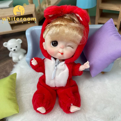 Kawaii Pocket Mini BJD Doll 10Cm Ob11 Dolls Clothes Outfit Dress Surprise 1/12 Baby Bjd Dolls Figure Toys Accesso for Girls Gift