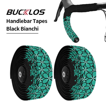 BUCKLOS Road Bike Handlebar Tape EVA+PU Non-slip Shock Absorption Handlebar Tape Flower Bar Tape Waterproof Bycicle Accessories