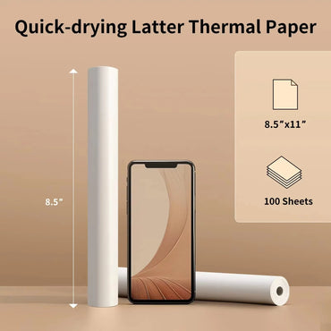 6 Rolls A4 Quick-dry Thermal Paper for mini printer thicker brighter and the font is clearer to make the printing quality better