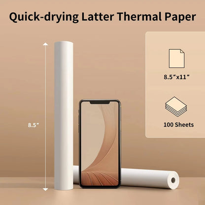 6 Rolls A4 Quick-dry Thermal Paper for mini printer thicker brighter and the font is clearer to make the printing quality better