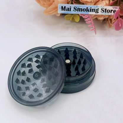 40/60mm Plastic Herb Grinder 3-layer Manual Spice Salt Mill Pepper Mortar Pestle Tobacco Raw Grass Grinder Cigarette Smoke Tool