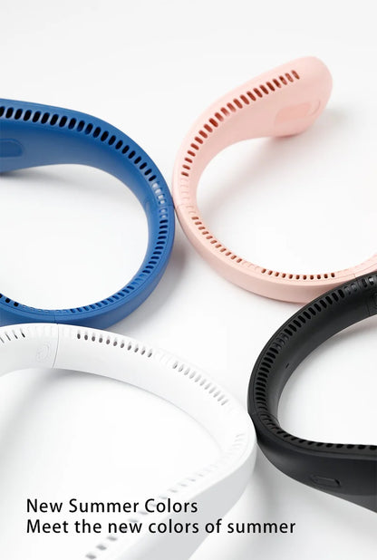 Xiaomi Bladeless Neck Fan Hands-Free USB Rechargeable Portable Cooler Silent Safe Outdoor Travel Sports 3 Speeds for Kids Adults