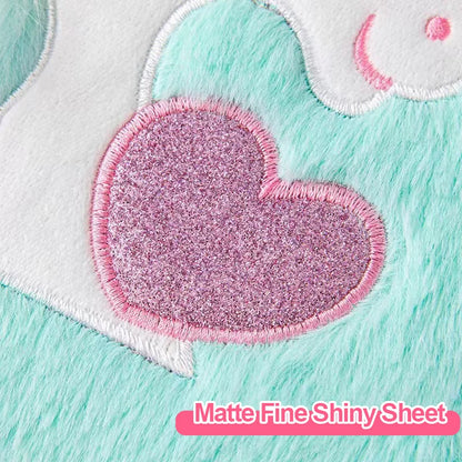 1PC A5 Unicorn Plush Notebook Macaron Girl Heart Diary Student Cartoon Handbook Adhesive Edition