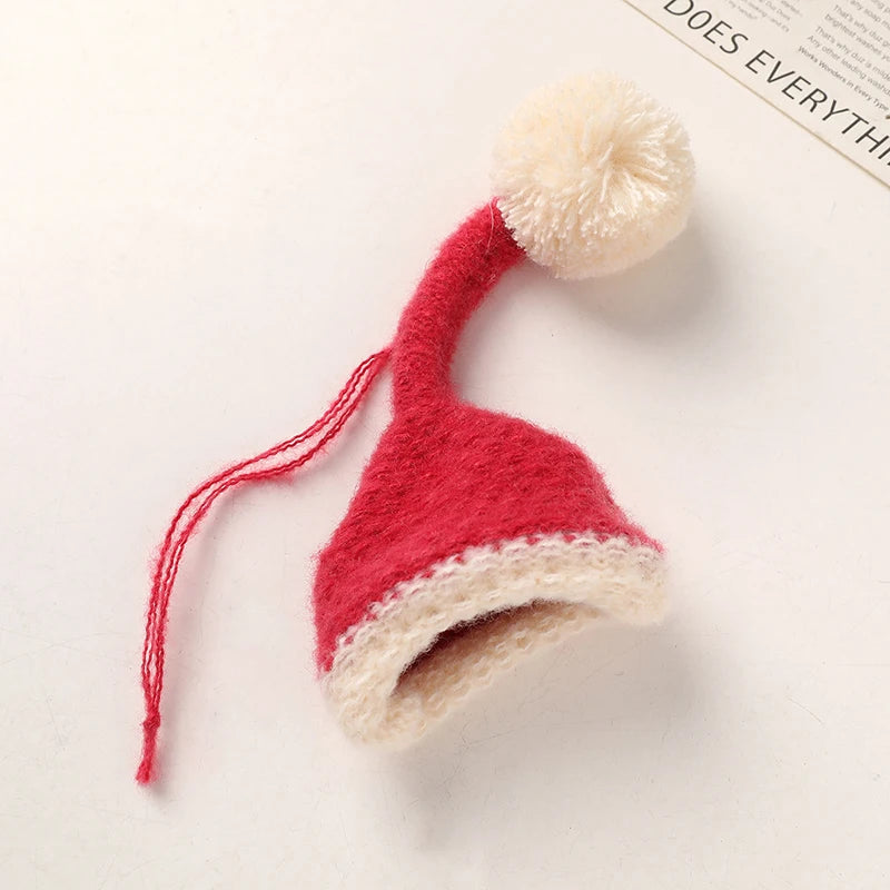 5PCS/lot Mini Handmade Small Knitting Hat For DIY Dolls Decoration Phone Case Decoration 3.5CM