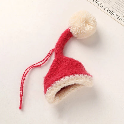 5PCS/lot Mini Handmade Small Knitting Hat For DIY Dolls Decoration Phone Case Decoration 3.5CM