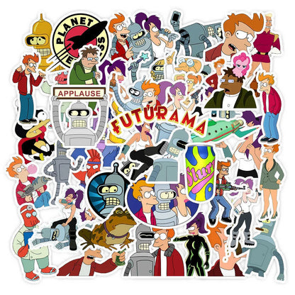 10/30/50pcs American Animation Futurama Stickers Cool Anime Cartoon Graffiti Sticker Decal for Kids Toy Phone Suitcase Scrapbook