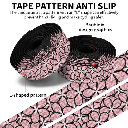 BUCKLOS Road Bike Handlebar Tape EVA+PU Non-slip Shock Absorption Handlebar Tape Flower Bar Tape Waterproof Bycicle Accessories