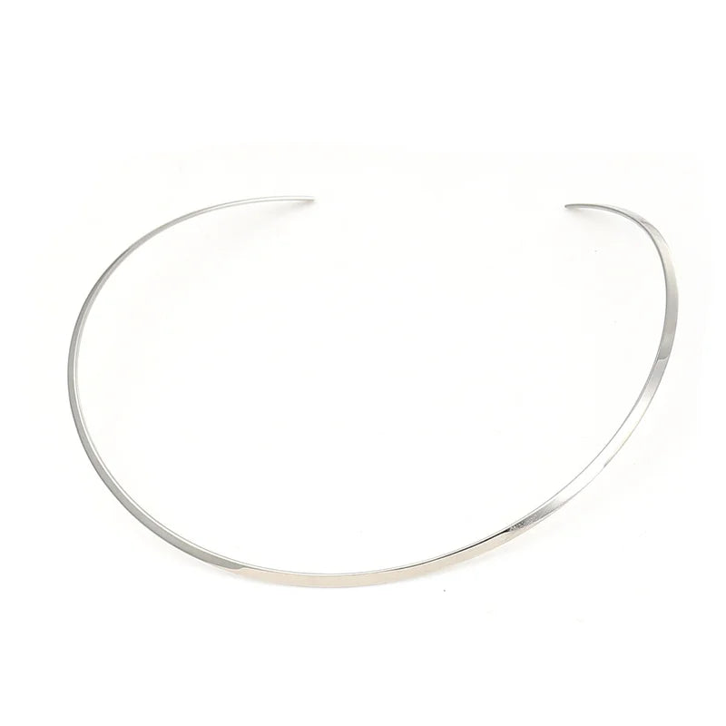 1pc Fashion Stainless Steel Collar Neck Necklace Choker 4 Sizes For Women Men Friends Trendy Jewelry Gift  42.5 - 38cm Long