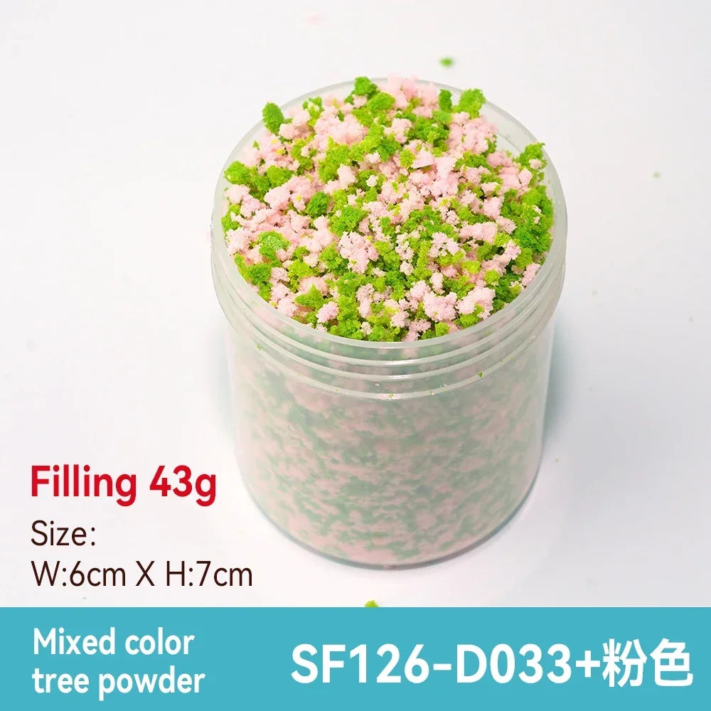 50ml 1-3mm Simulation bush grass sponge tree powder coarse grain flowers leaves diy military train model sand table scene layout