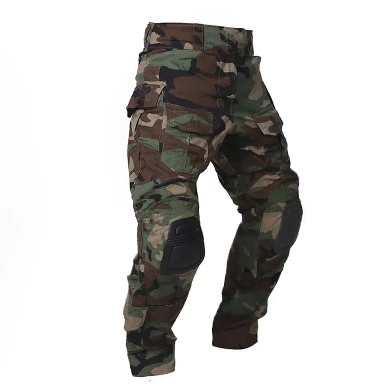 Versatile Men's Tactical Pants, Combat Trousers with Knee Pads, Camo Cargo Sport Pants for Hunting and Hiking( Not knee pads)