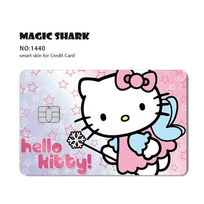 2025 New Arrival Cute Hello Kitty Frog Matte Front Side PVC Sticker Skin Film Cover for Debit Credit Card