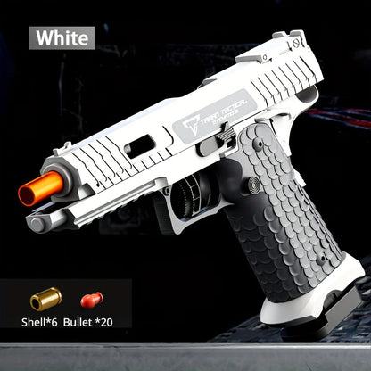2011 Shell Throwing Toy gun Continuous Firing Blowback Soft Bullet Pistol model Empty Hanging Airsoft Birthday Gifts for Boys