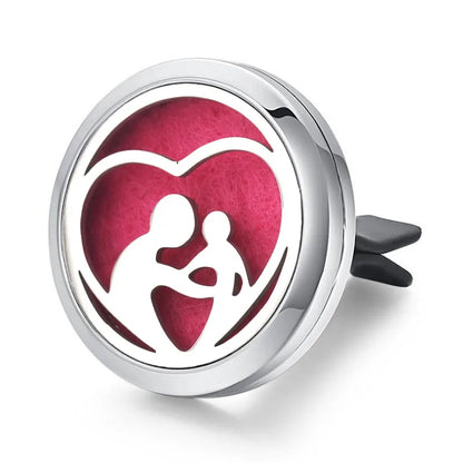 Aromatherapy Jewelry Locket Pendant Car Air Freshener Vent Clip Aroma Perfume Oils Locket Essential Oil Diffuser Car Clip