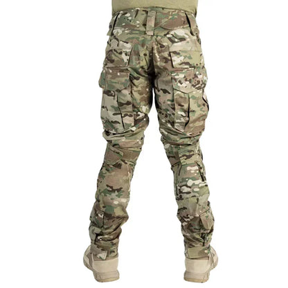 Versatile Men's Tactical Pants, Combat Trousers with Knee Pads, Camo Cargo Sport Pants for Hunting and Hiking( Not knee pads)