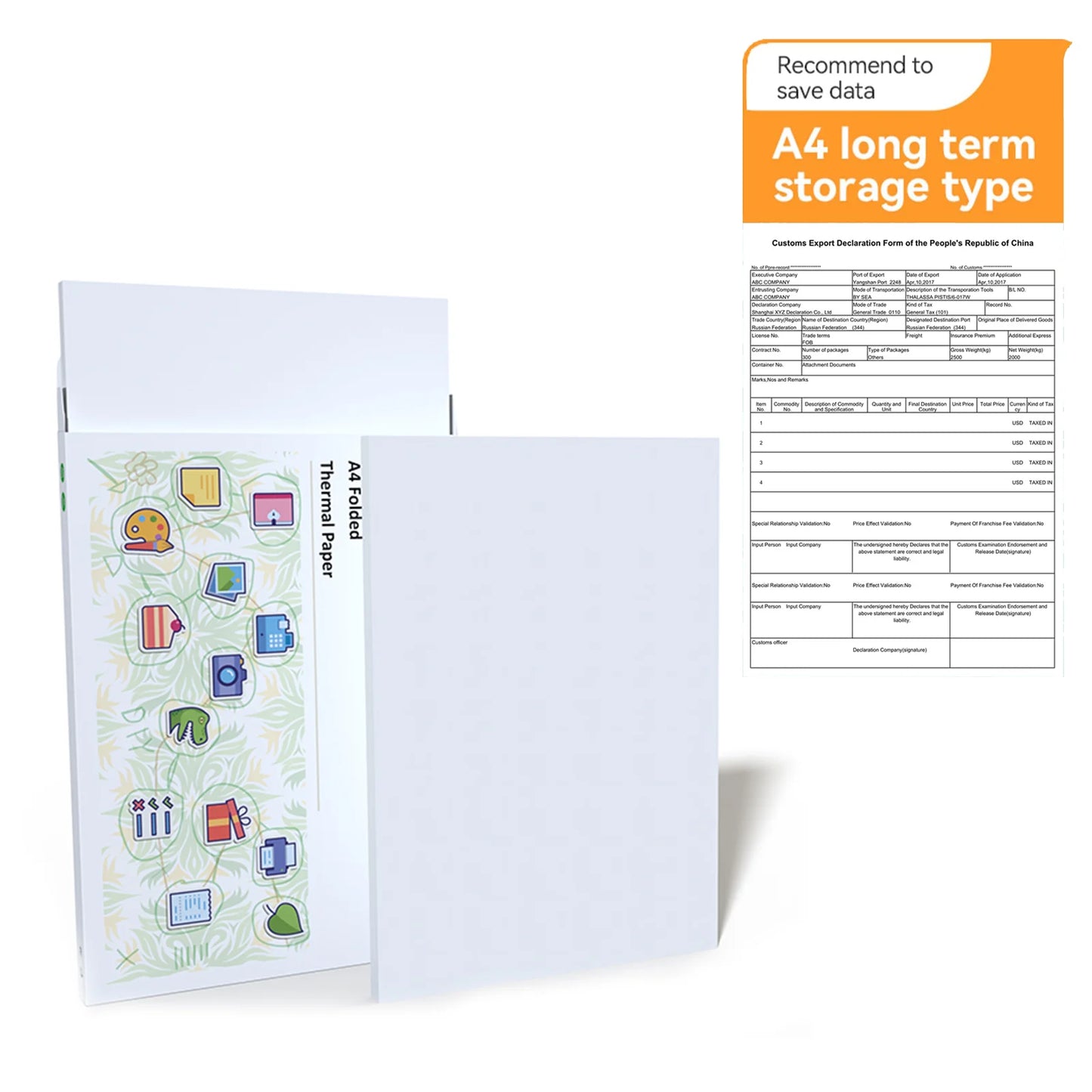 6 Rolls A4 Quick-dry Thermal Paper for mini printer thicker brighter and the font is clearer to make the printing quality better