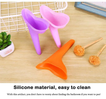 Portable Silicone Women Urinal Outdoor Female Urinal  Funnel Stand Up Pee Urination Device Travel Camping travel toilet