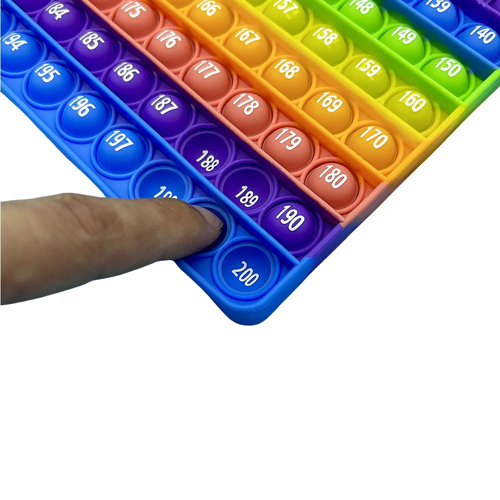 Multicolor 1-200 Counting Numbers Learning Fidget Toys, Parent Child Interactive Educational Math Games, Quick Push Game