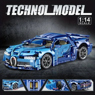 1:14 Technical Racing Sport Car Model Building Blocks Decoration Desktop Ornament Bricks Toys for Children's Christmas Gift