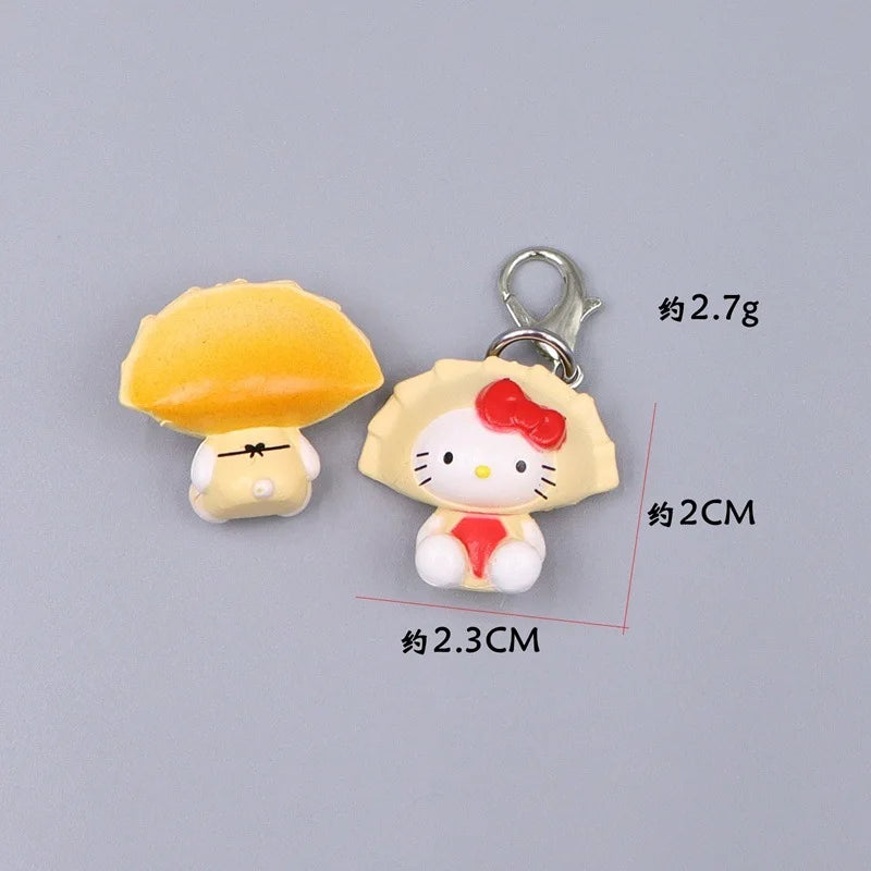 Kawaii Hello Kitty Toy Cute Anime Cat Keychain Backpack Phone Case Decoration Cartoon Festival Gift Women Accessories Wholesale