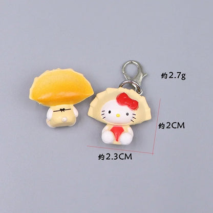 Kawaii Hello Kitty Toy Cute Anime Cat Keychain Backpack Phone Case Decoration Cartoon Festival Gift Women Accessories Wholesale