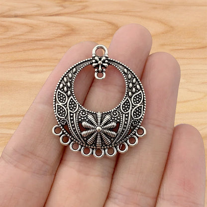 10 Pieces Tibetan Silver Bohemia Boho Water Drop Chandelier Multi Strand Connector Charms Pendants for Earrings Jewellery Making
