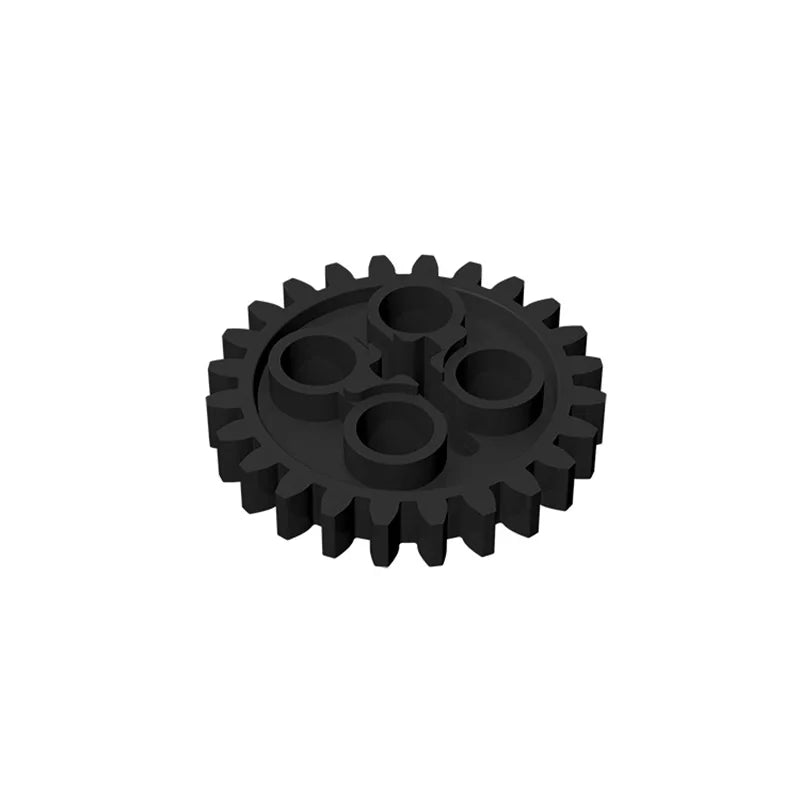 Gobricks 10PCS Gear 24 Tooth 2nd Version - 1 Axle Holecompatible with 3648 24505 pieces of Children's MOC Brick Education Toys
