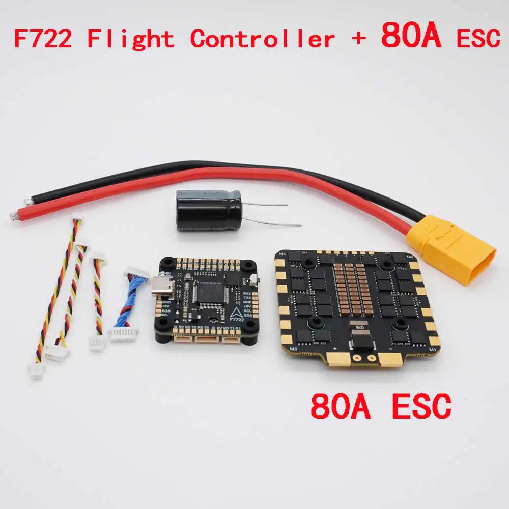 F405 F7 F722 Flight Controller  + 60A 80A 4in1 BLheli_S ESC Stacks 30.5*30.5mm For 7in 8in 10in 13in Frame RC FPV Racer Drone