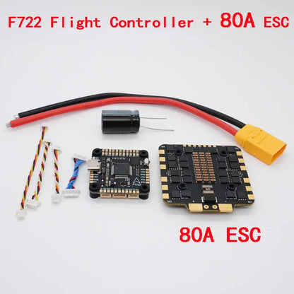 F405 F7 F722 Flight Controller  + 60A 80A 4in1 BLheli_S ESC Stacks 30.5*30.5mm For 7in 8in 10in 13in Frame RC FPV Racer Drone
