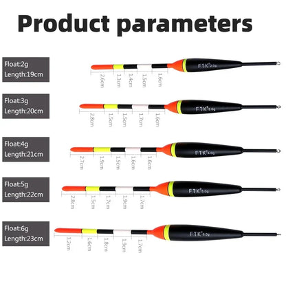 2g-5g Fishing Float Set 5pcs Barguzinsky Professional Vertical Buoy Accessories Fishing Float Pesca