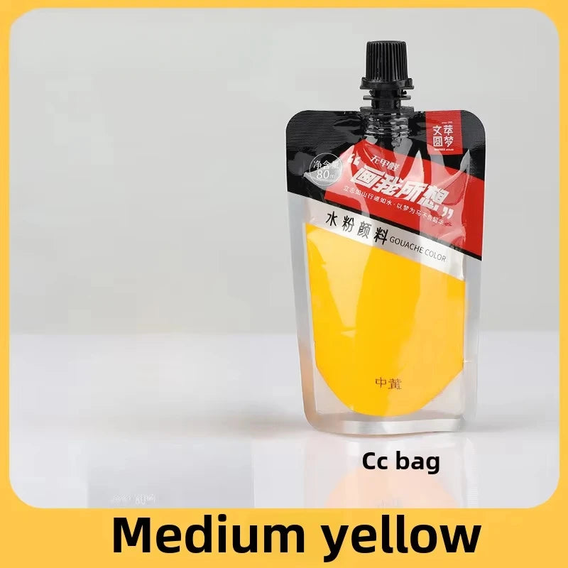 Gouache Pigment Pack Gouache Refill Jelly Pigment Art Students Special Beginners Children's Non-Toxic Super Gouache 80ml