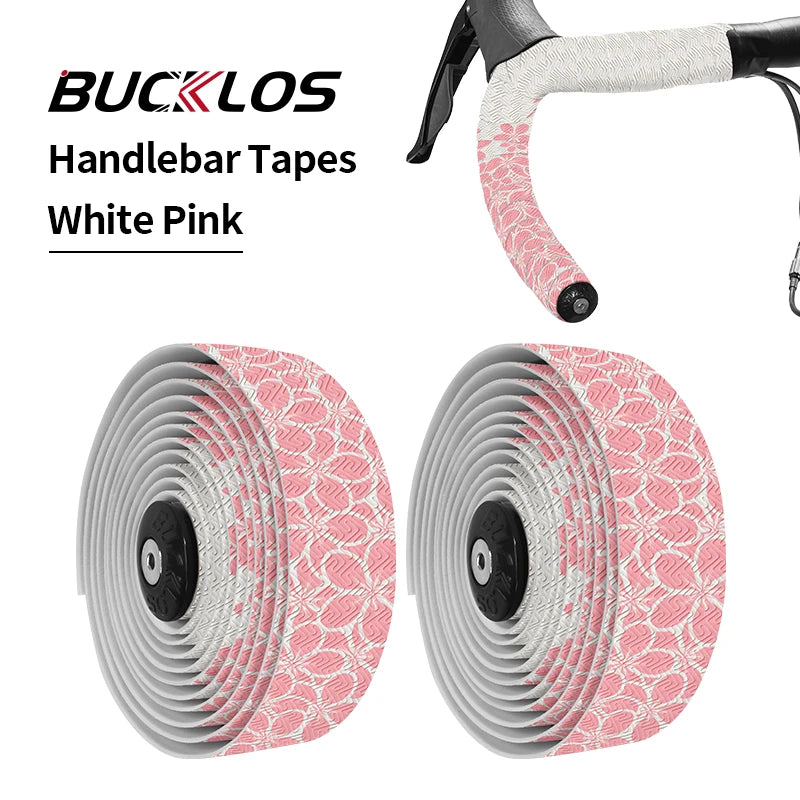 BUCKLOS Road Bike Handlebar Tape EVA+PU Non-slip Shock Absorption Handlebar Tape Flower Bar Tape Waterproof Bycicle Accessories