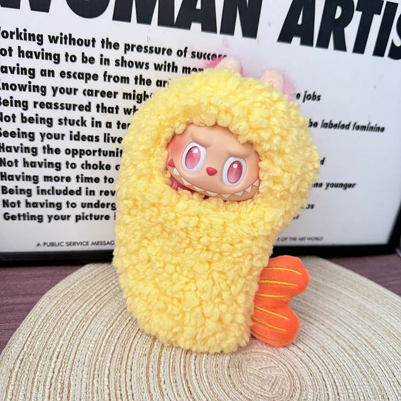 15/17cm Labubu Fried Shrimp Tempura Cosplay Doll Clothing Set Replacement Decoration Accessories Suitable for Ropa Labubu V3
