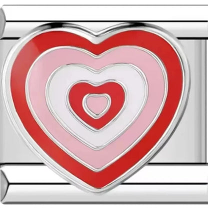 2025 Fashion Love and Romance Modular Italian Charm Links Fit 9mm Stainless Steel Elastic Bracelet Women DIY Jewelry