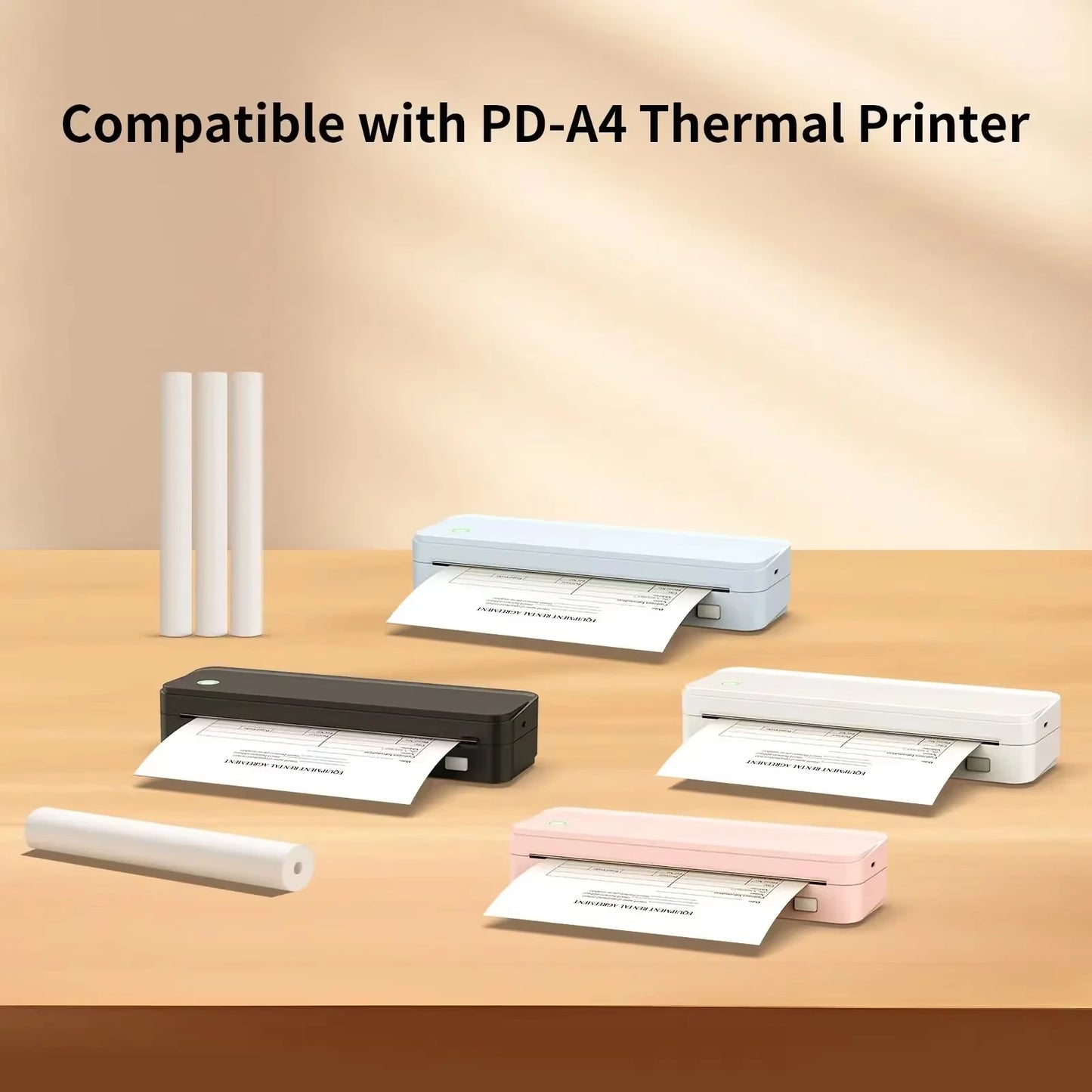 6 Rolls A4 Quick-dry Thermal Paper for mini printer thicker brighter and the font is clearer to make the printing quality better