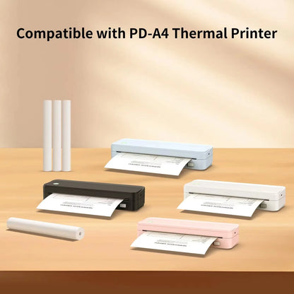 6 Rolls A4 Quick-dry Thermal Paper for mini printer thicker brighter and the font is clearer to make the printing quality better