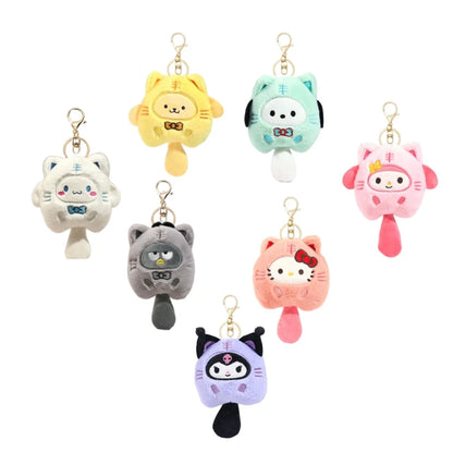Sanrio Plush Pendant Kuromi Cinnamoroll Bad Badtz Maru Hello Kitty Pom Pom Purin My Melody Pochacco Kawaii Pendant
