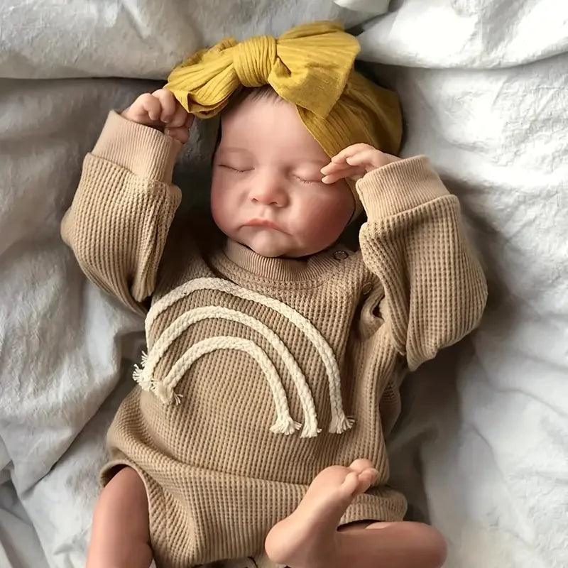 43cm Levi Lifelike Reborn Baby Doll Handmade 3D Painted Skin Full Body Silicone Vinyl Body Bebe Newborn Finished Doll Gift