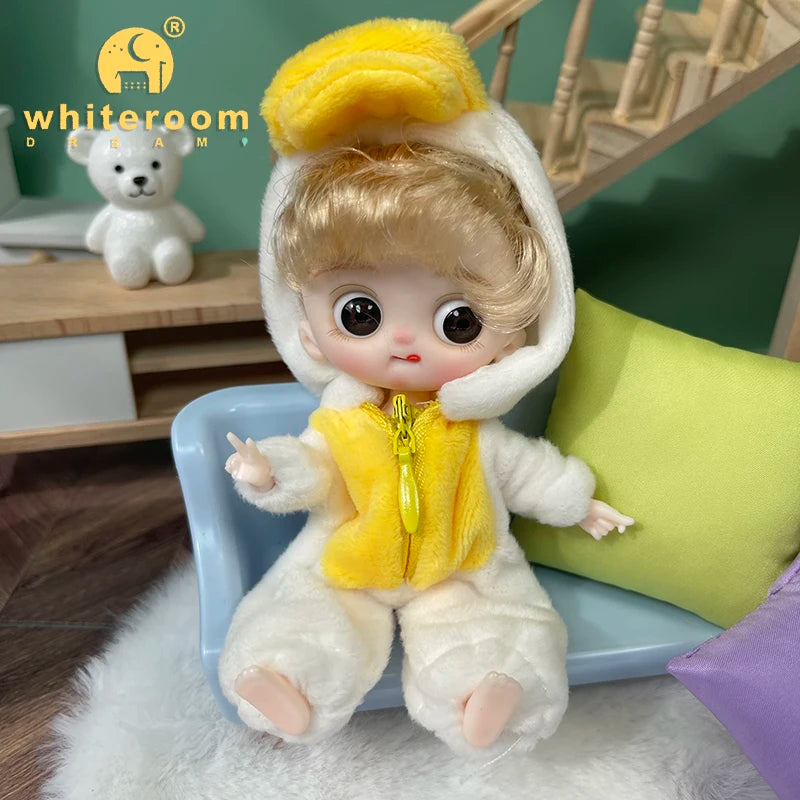 Kawaii Pocket Mini BJD Doll 10Cm Ob11 Dolls Clothes Outfit Dress Surprise 1/12 Baby Bjd Dolls Figure Toys Accesso for Girls Gift