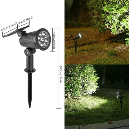 1~4Pack Solar Light Outdoor Adjustable 9LED Spotlight In-Ground Waterproof Solar Powered Lawn Lamp for Landscape Decoration
